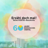 Bild des Flyers zu ´r Aktion "Erzähl doch Mal", den Erzählwerkstatten zum 60. Geburtstag des Märkischen Viertels